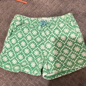 Boden Green and White terry cloth Shorts